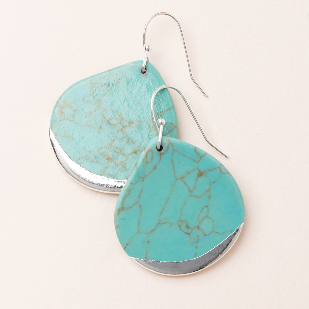 Ippolita Rock Candy Large Teardrop Turquoise Earrings in Silver
