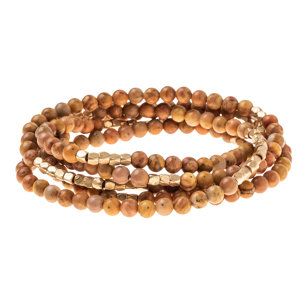Stone Wrap: Petrified Wood Bracelet