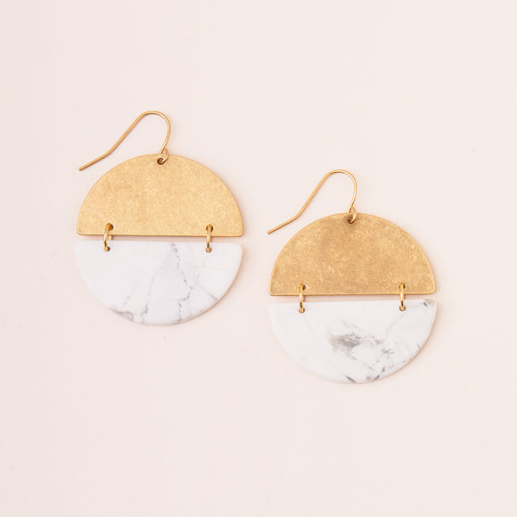 Full Moon Stone Earrings