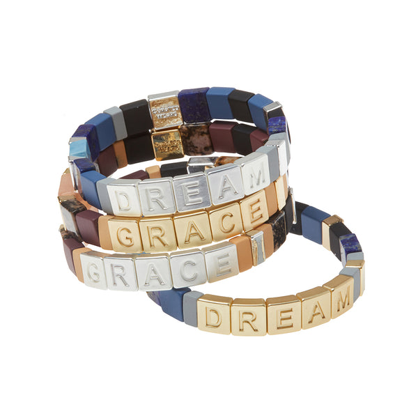 Empower Bracelet - DREAM Silver/Lapis/Jasper